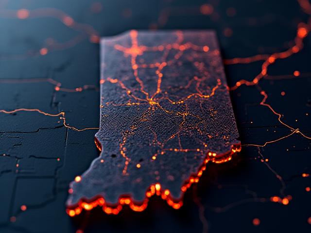 Strategic service map of Indiana and surrounding Midwest states