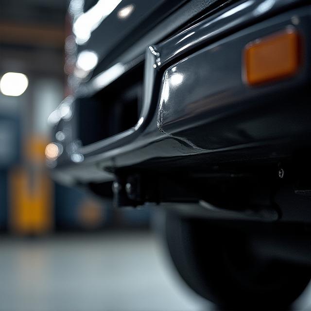 Close up of a heavy duty hot shot truck rig